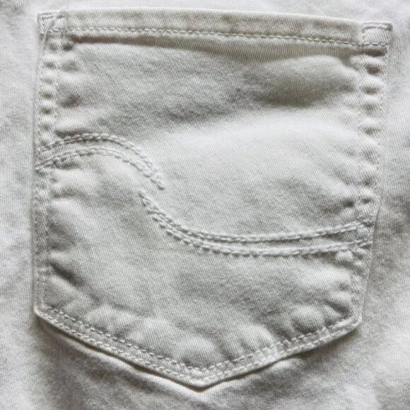 Levi's Modern Capri Pant Women's 12 White 5 Pocket Cuffed Stretch Denim Levi GUC - Picture 5 of 11